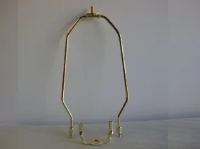 11" Heavy Duty Harp w/ Swivel Top - Brass Plated & Lacquered