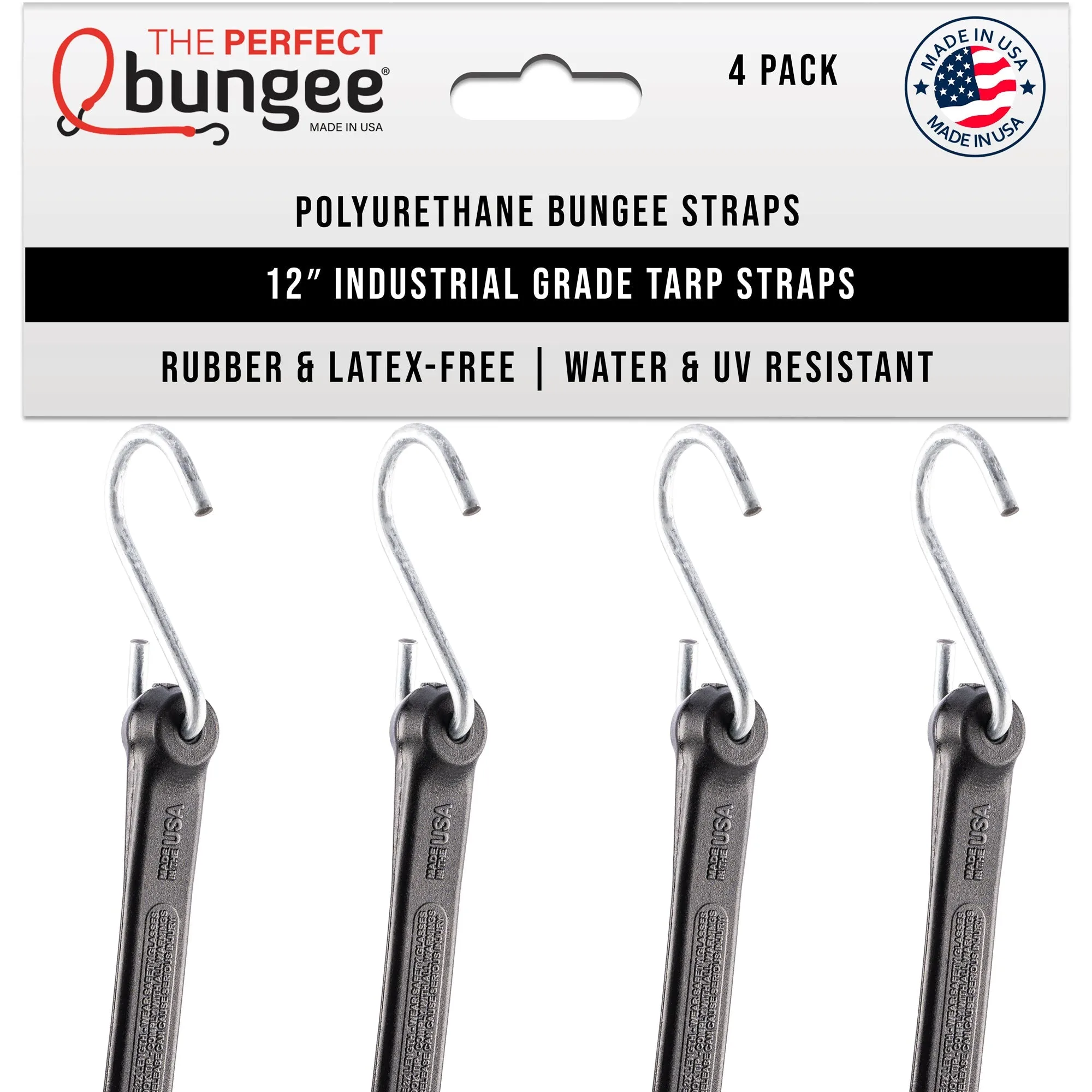 12" Industrial Grade Poly Tarp Strap 4 Pack