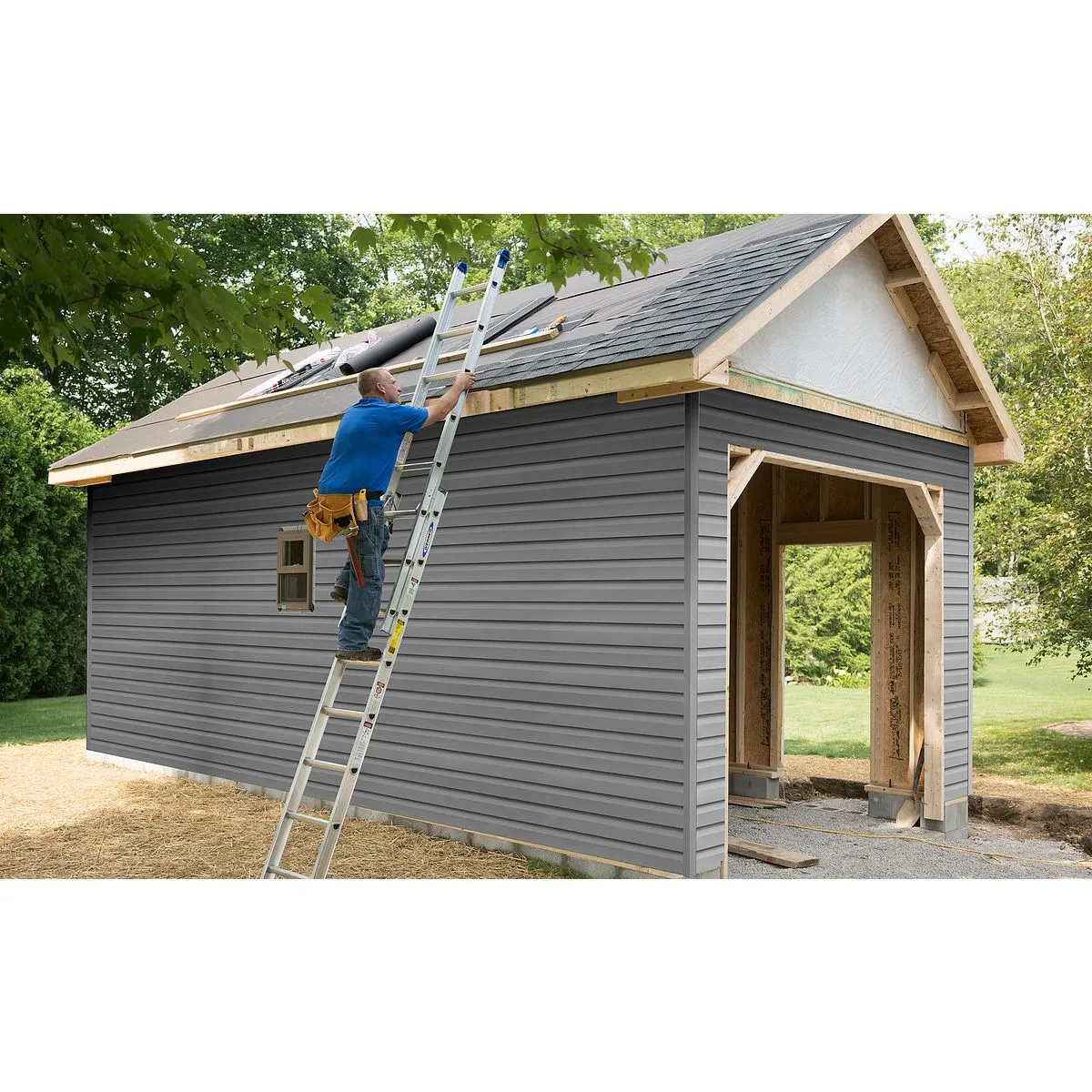 16ft Type I Aluminum D-Rung Extension Ladder