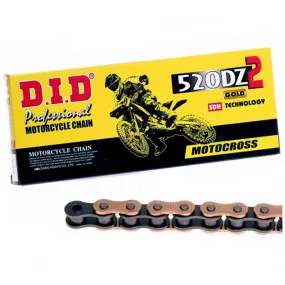 520DZ2 x 106RB G&B solid bush chain w/ RJ clip link DID (520DZ106G)