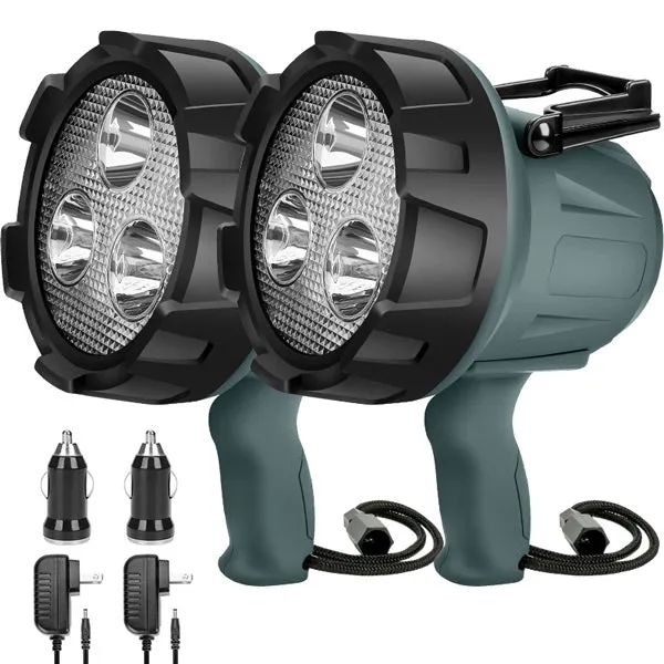6000 Lumens LED Rechargeable Spotlight Flashlight