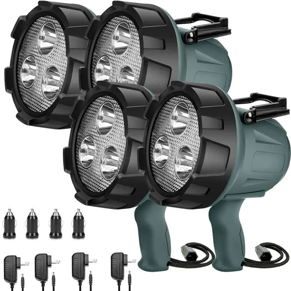 6000 Lumens LED Rechargeable Spotlight Flashlight