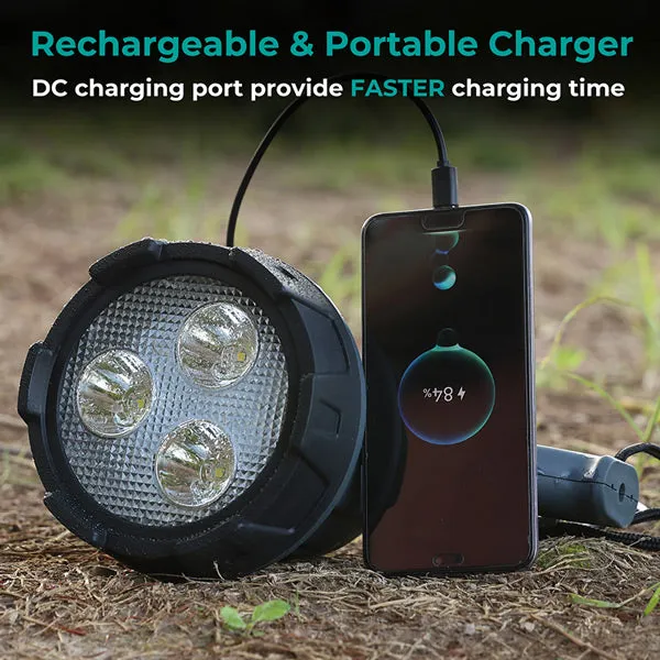 6000 Lumens LED Rechargeable Spotlight Flashlight
