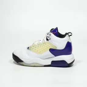 Air Jordan Maxin 200 Sport Shoes Pu Leather White Color For Men