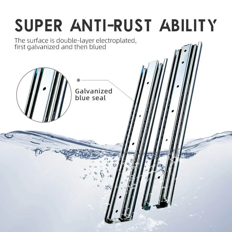 AOLISHENG Load Capacity 150Kg Heavy Duty Side Mounted Drawer Runners A2071, 1 Pair