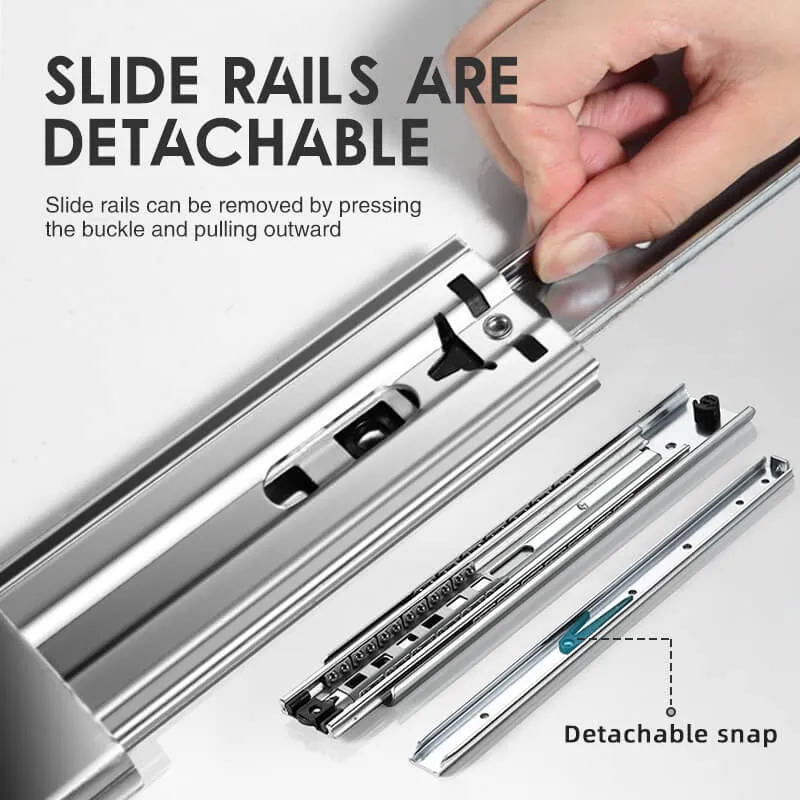 AOLISHENG Load Capacity 150Kg Heavy Duty Side Mounted Drawer Runners A2071, 1 Pair