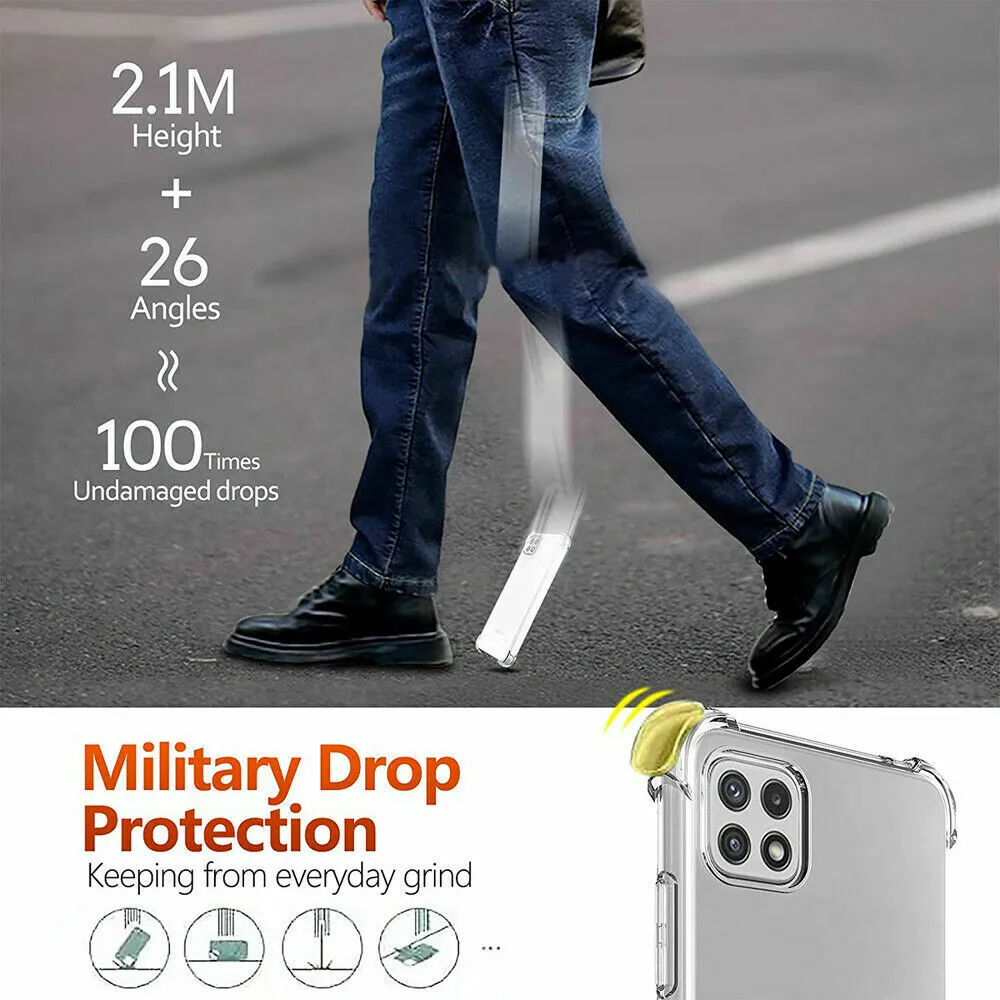 Apple iPhone 14 Case Crystal Clear Heavy Duty Transparent TPU Bumper Shockproof Case Cover