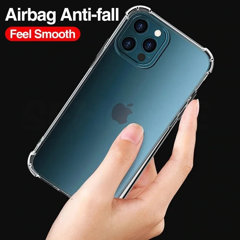 Apple iPhone 14 Case Crystal Clear Heavy Duty Transparent TPU Bumper Shockproof Case Cover