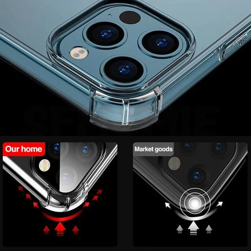 Apple iPhone 14 Case Crystal Clear Heavy Duty Transparent TPU Bumper Shockproof Case Cover