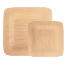 Bamboo Veneer Square Plates