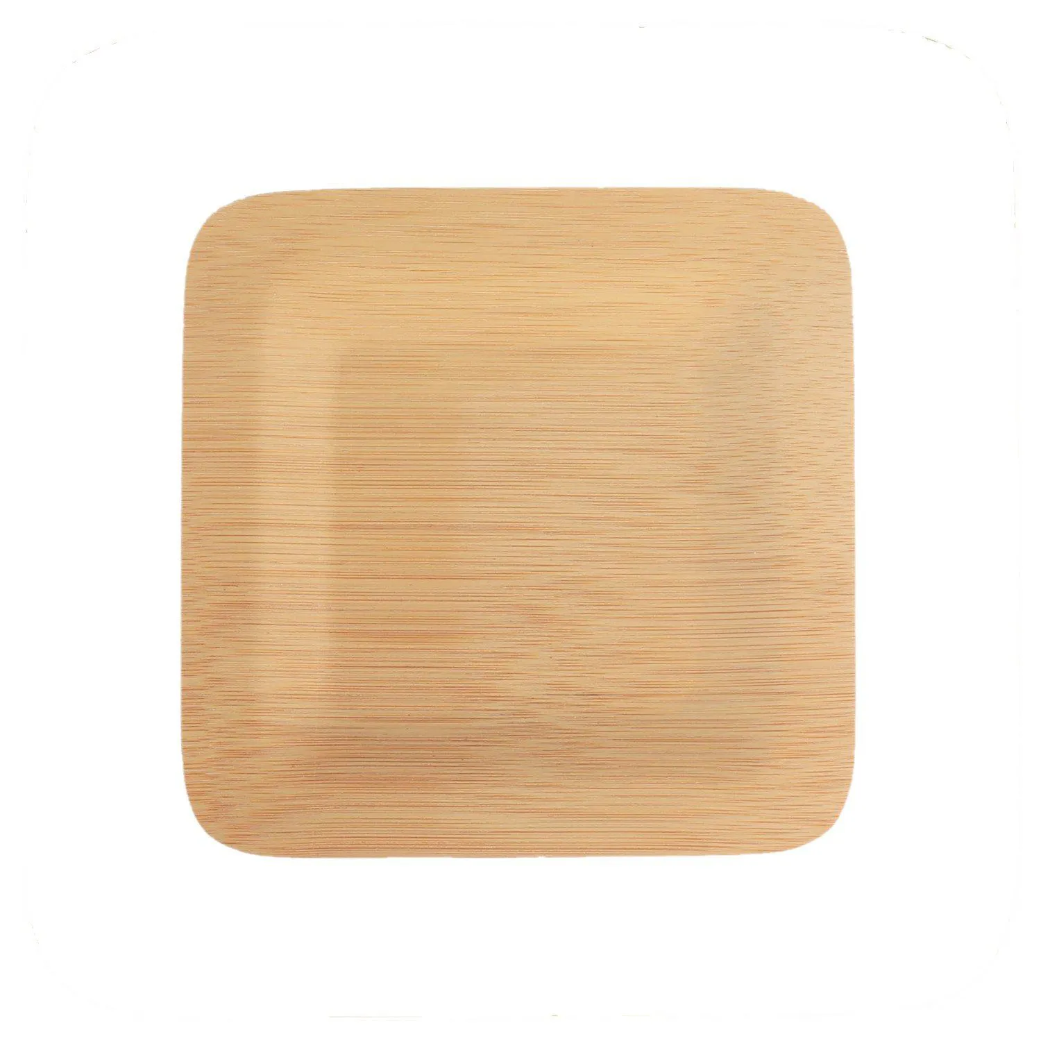 Bamboo Veneer Square Plates