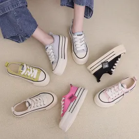 binfenxie  -  Canvas Shoes Women Spring Summer Casual Walking Platforms Vulcanized Shoes Ladies Fashion Chunky Sneakers Zapatos Para Mujer