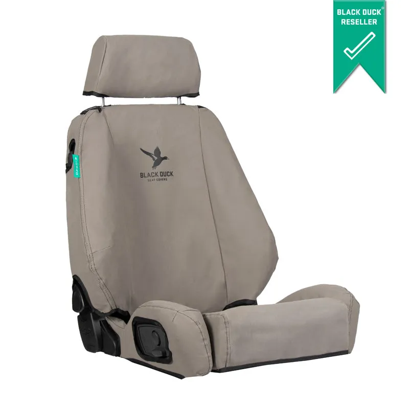 Black Duck Canvas Seat Covers Suits Buhler Versatile 2008-On Grey