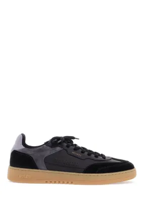 black low sneakers in eco-friendly leather and suede with beige sole F3032002 BLACK GUM