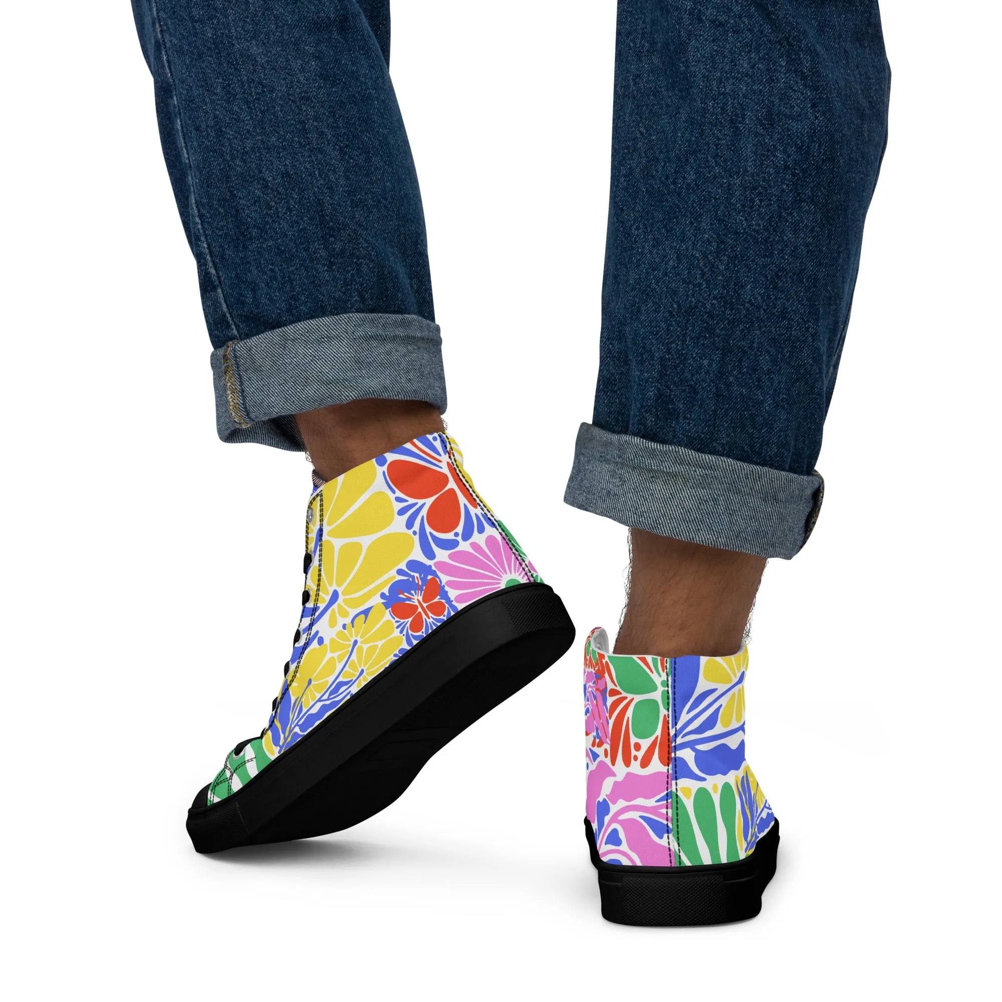 Blessed Is the Man – Psalm 1:1, Men’s high top canvas shoes