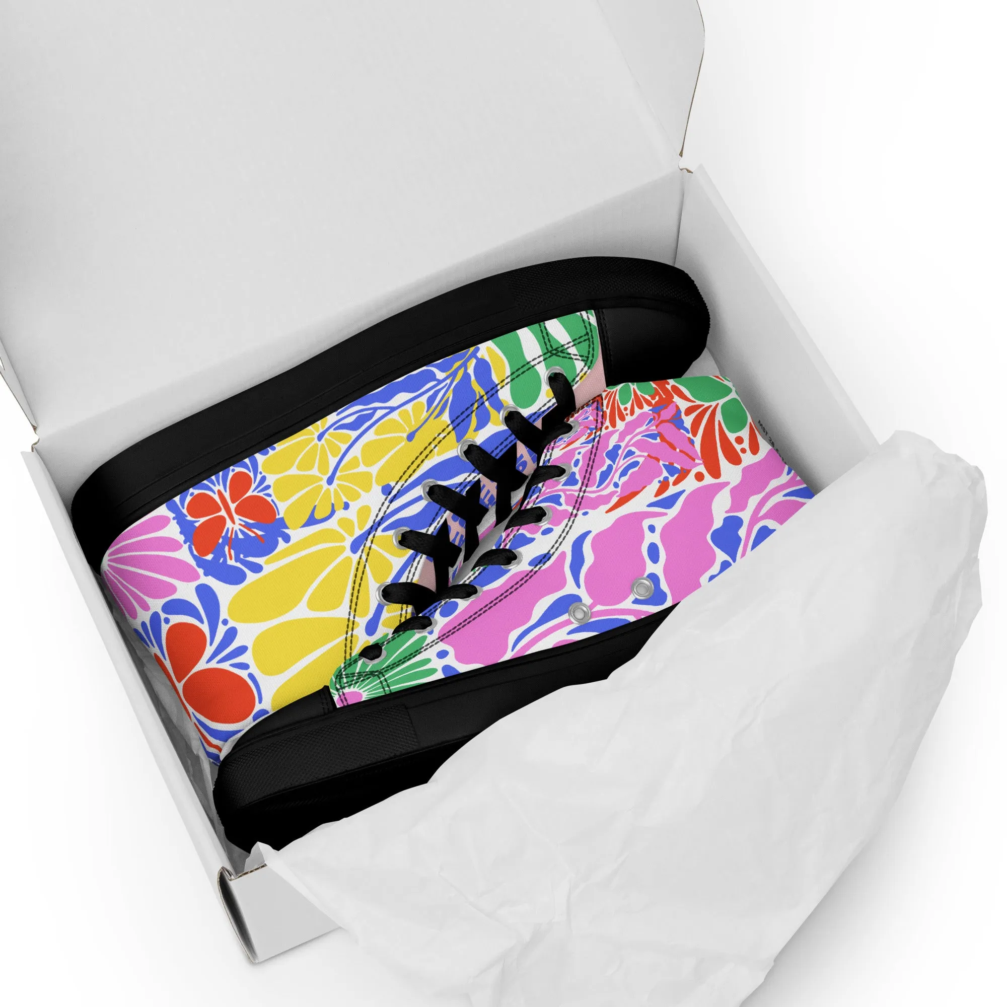 Blessed Is the Man – Psalm 1:1, Men’s high top canvas shoes