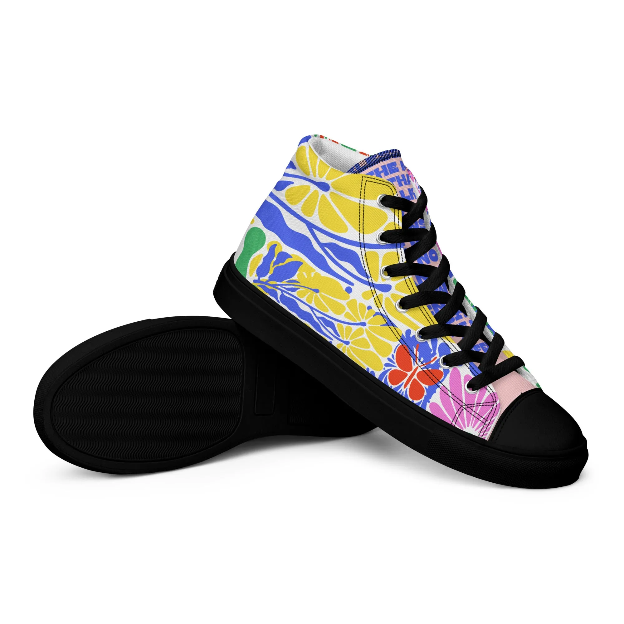Blessed Is the Man – Psalm 1:1, Men’s high top canvas shoes