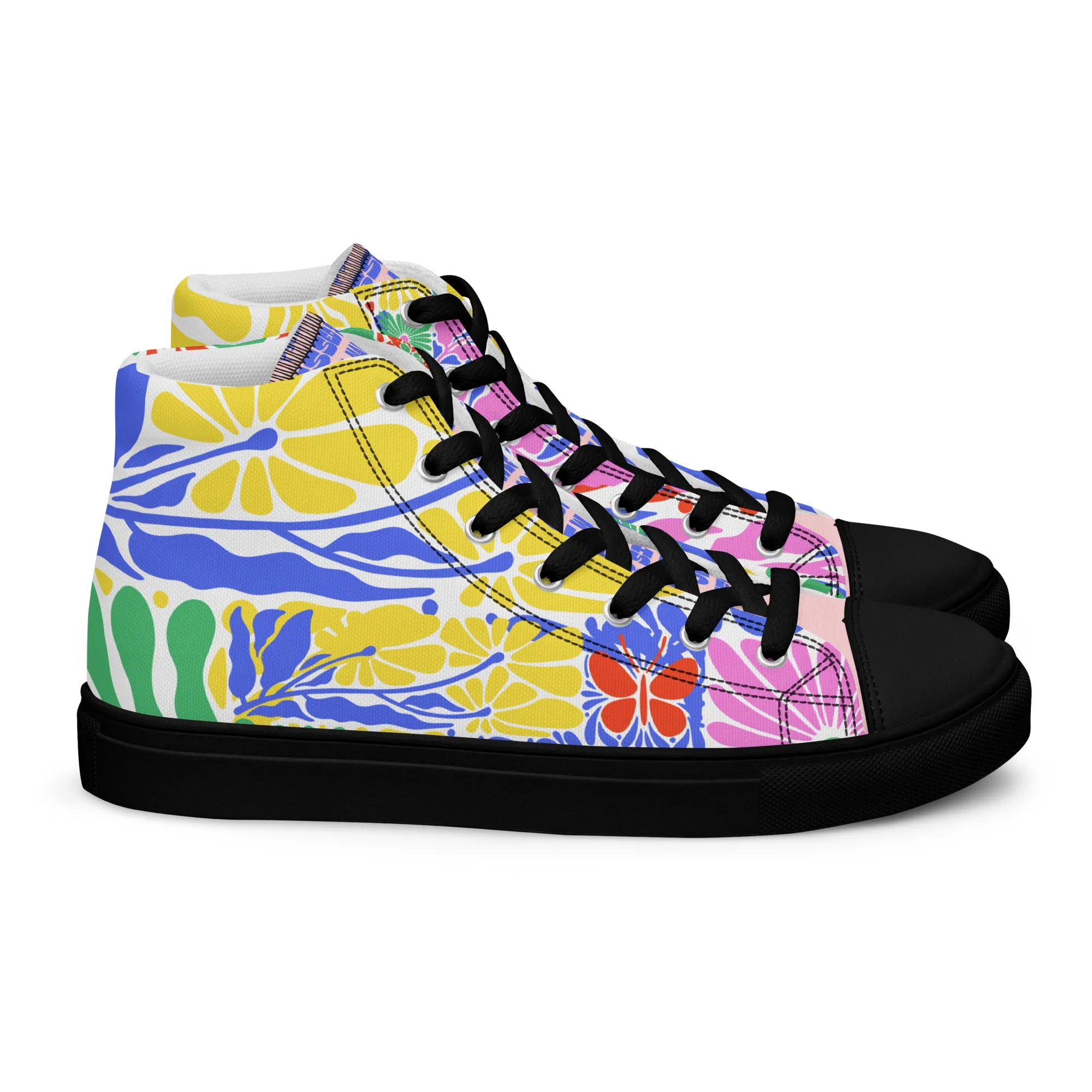 Blessed Is the Man – Psalm 1:1, Men’s high top canvas shoes