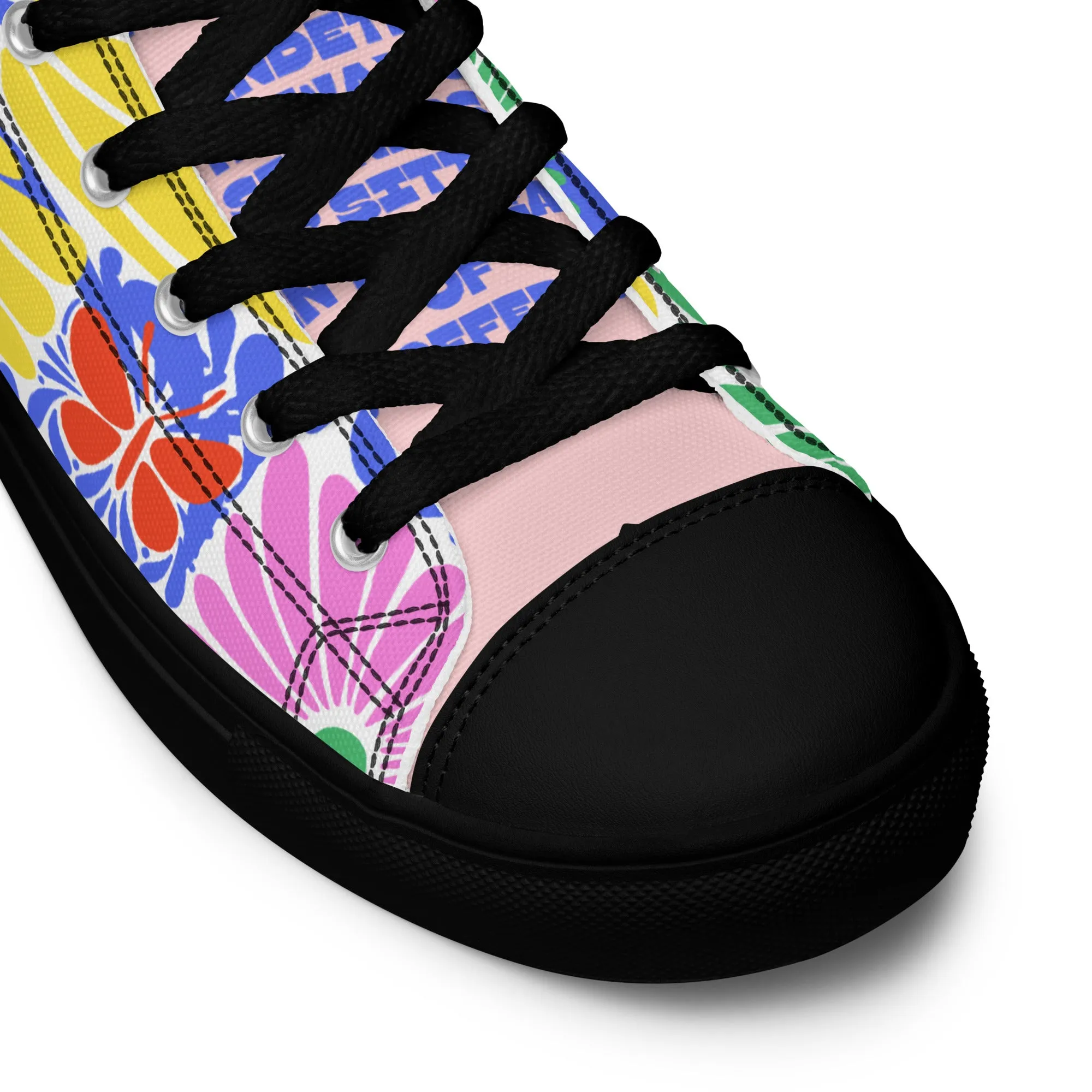 Blessed Is the Man – Psalm 1:1, Men’s high top canvas shoes