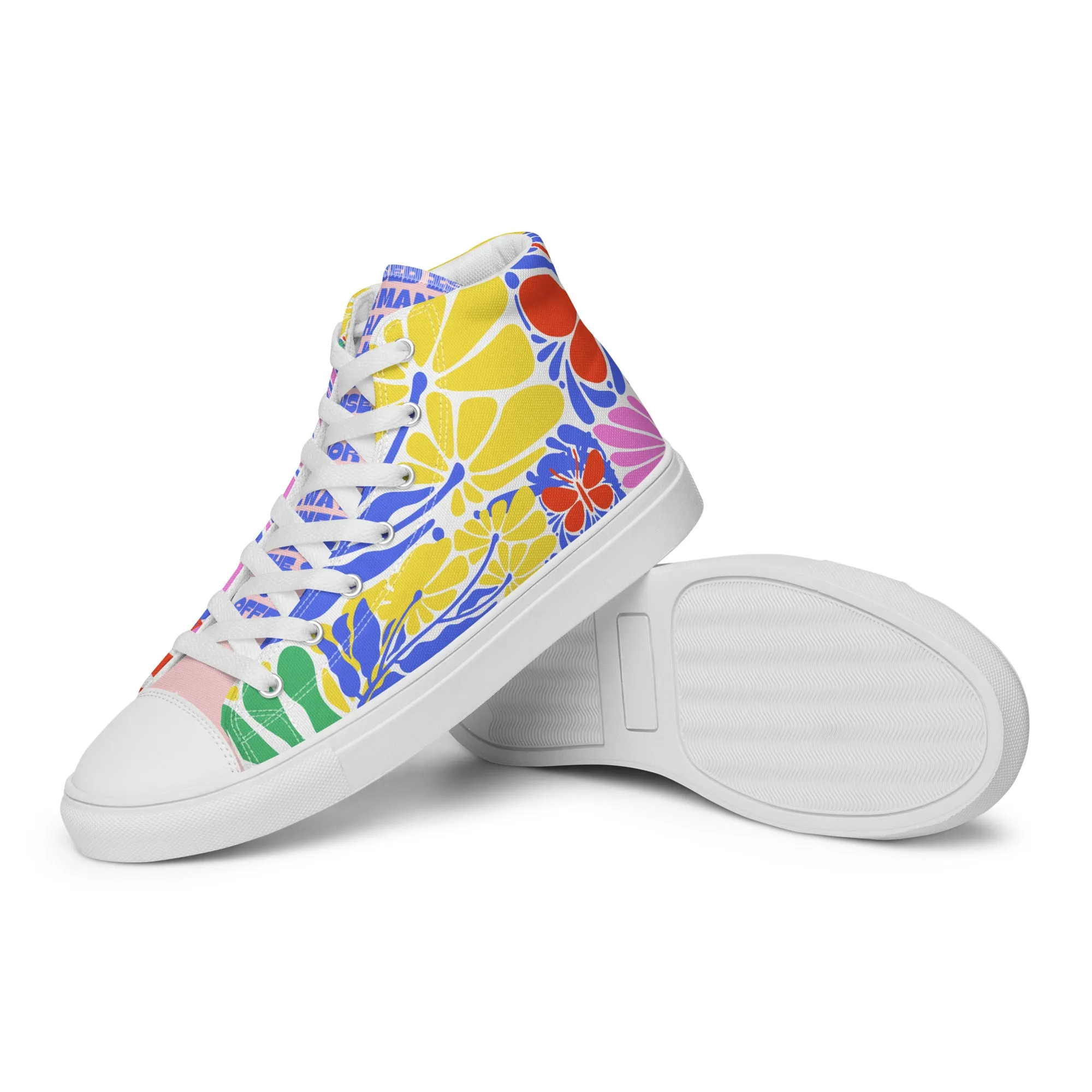 Blessed Is the Man – Psalm 1:1, Men’s high top canvas shoes