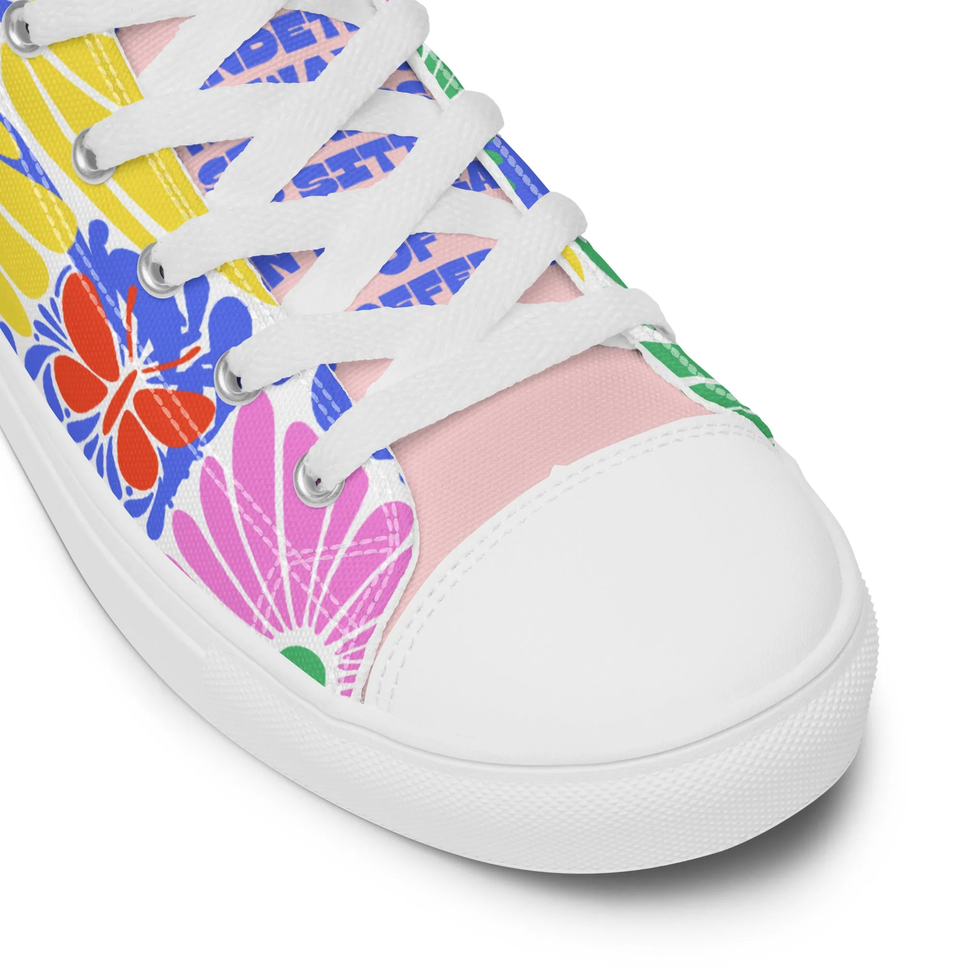 Blessed Is the Man – Psalm 1:1, Men’s high top canvas shoes