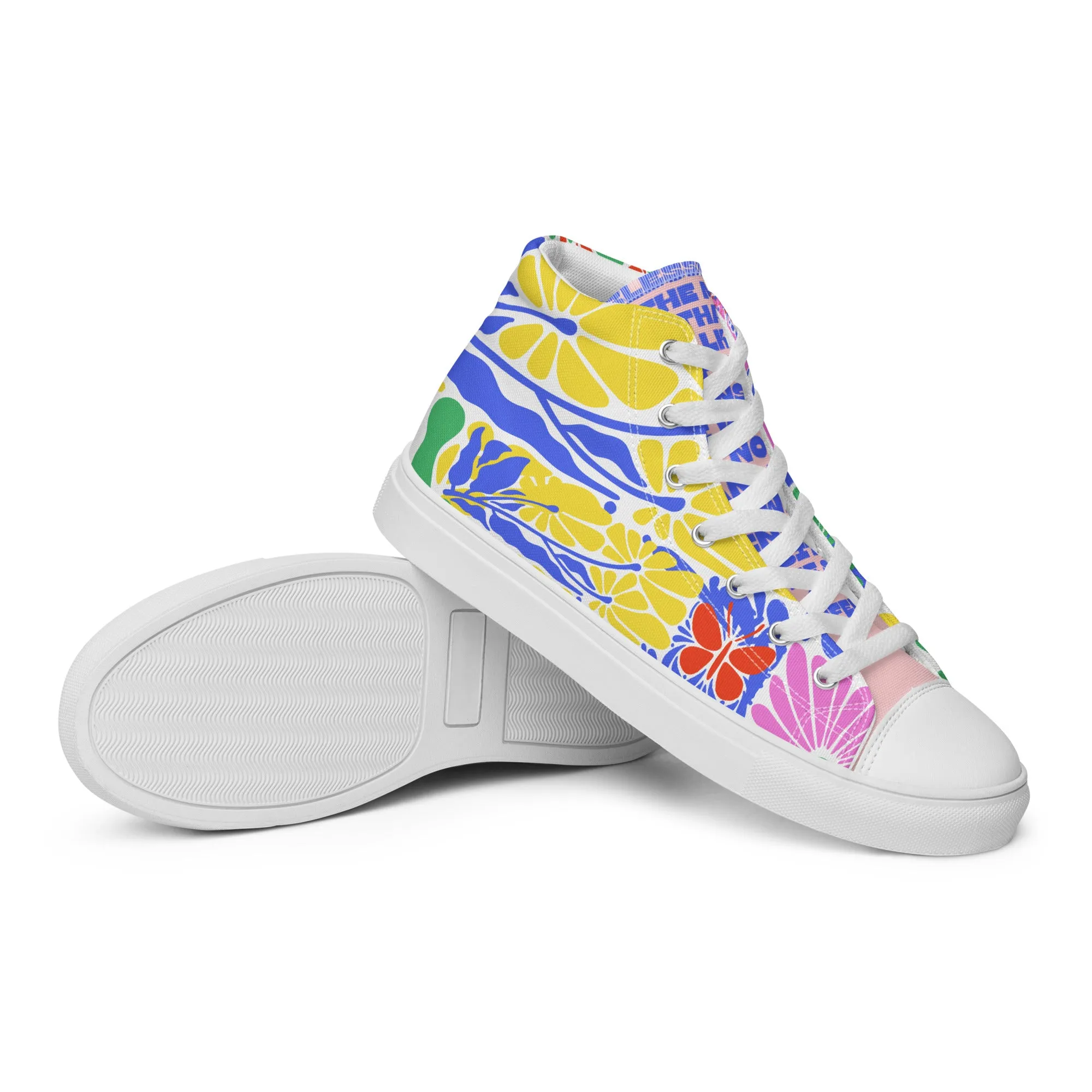 Blessed Is the Man – Psalm 1:1, Men’s high top canvas shoes