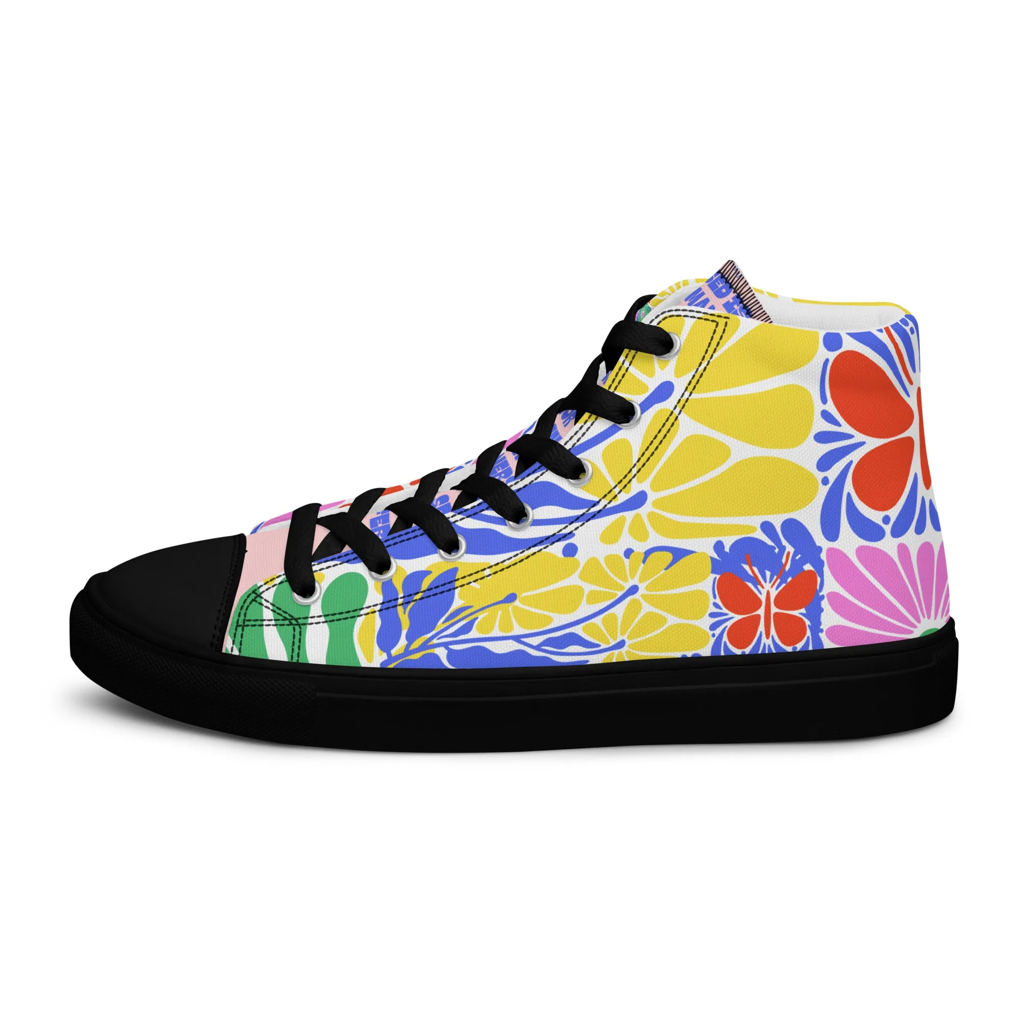 Blessed Is the Man – Psalm 1:1, Men’s high top canvas shoes