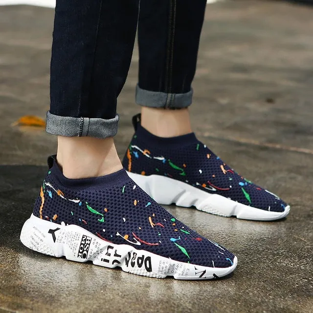 BomKinta New Fashion Breathable Shoes Men Casual Men Shoes Mesh Woven Sneakers Men Camouflage Outdoor Footwear For Male