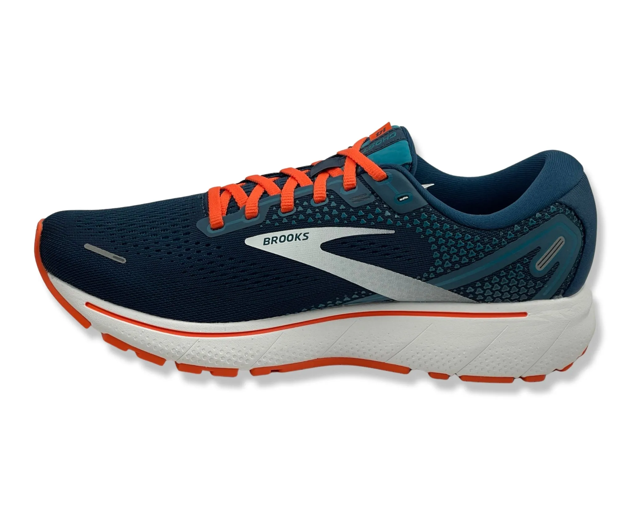 Brooks Ghost 14 Men Titan/Teal/Flame  D running shoes