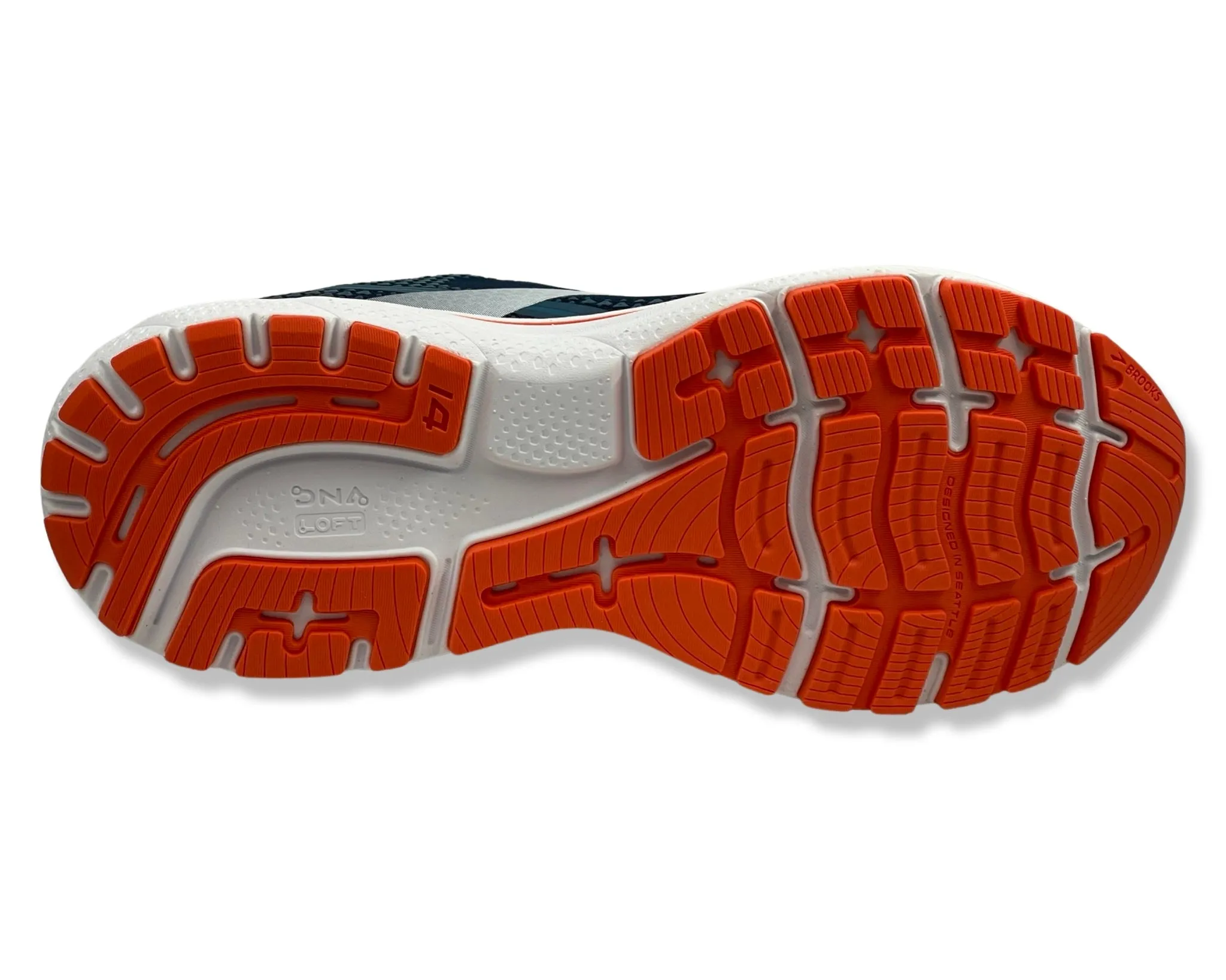 Brooks Ghost 14 Men Titan/Teal/Flame  D running shoes