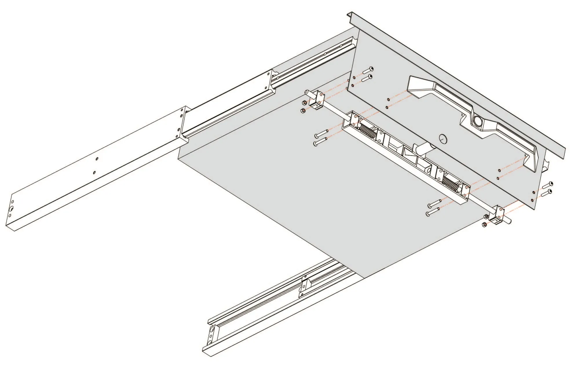 Front Mounted Locking Handle Set - Locks In Closed Position Only