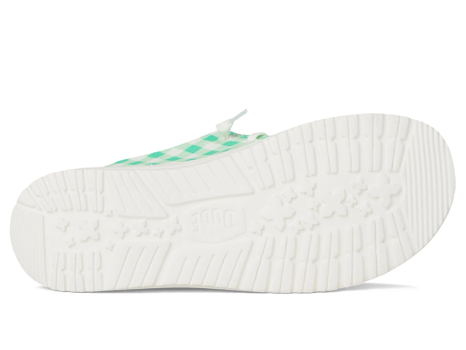 Hey Dude Womens Wendy Shamrock Gingham Green/White 9 Medium