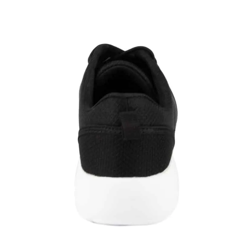 Mens Lace Up Black Memory Foam Trainer