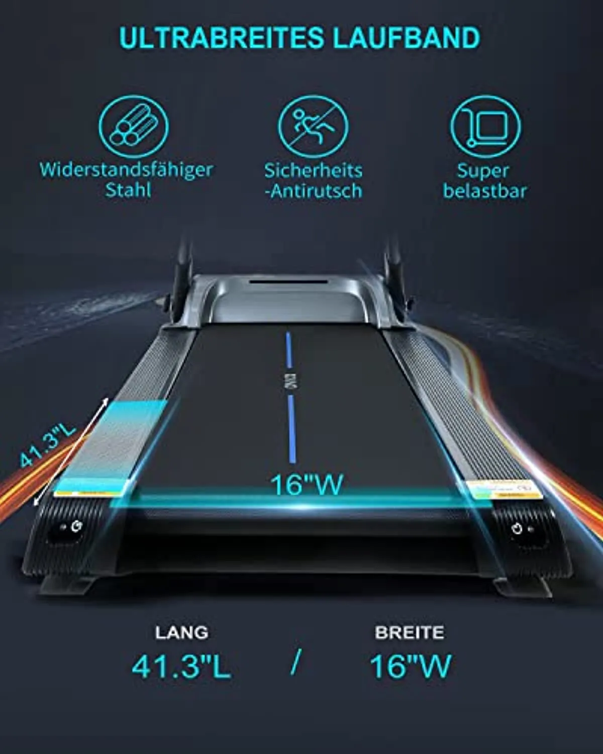 OVICX Folding Treadmill for Home Portable Compact Treadmills Foldable for Apartment Cardio Training Running Machine for Small Space Mini Electric Walking Treadmill Fold Up for Senior Exercise with App