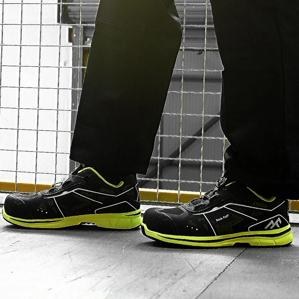 Rockfall Mens Wide (EE) Fit Lightweight Protective Toe Cap Safety Trainers (AirTech)