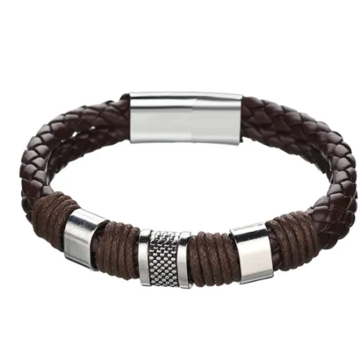 Rugged Braided Leather Bracelet