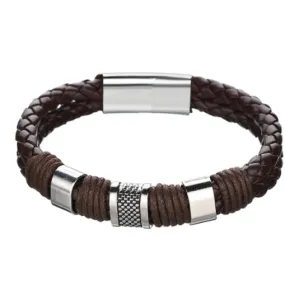 Rugged Braided Leather Bracelet