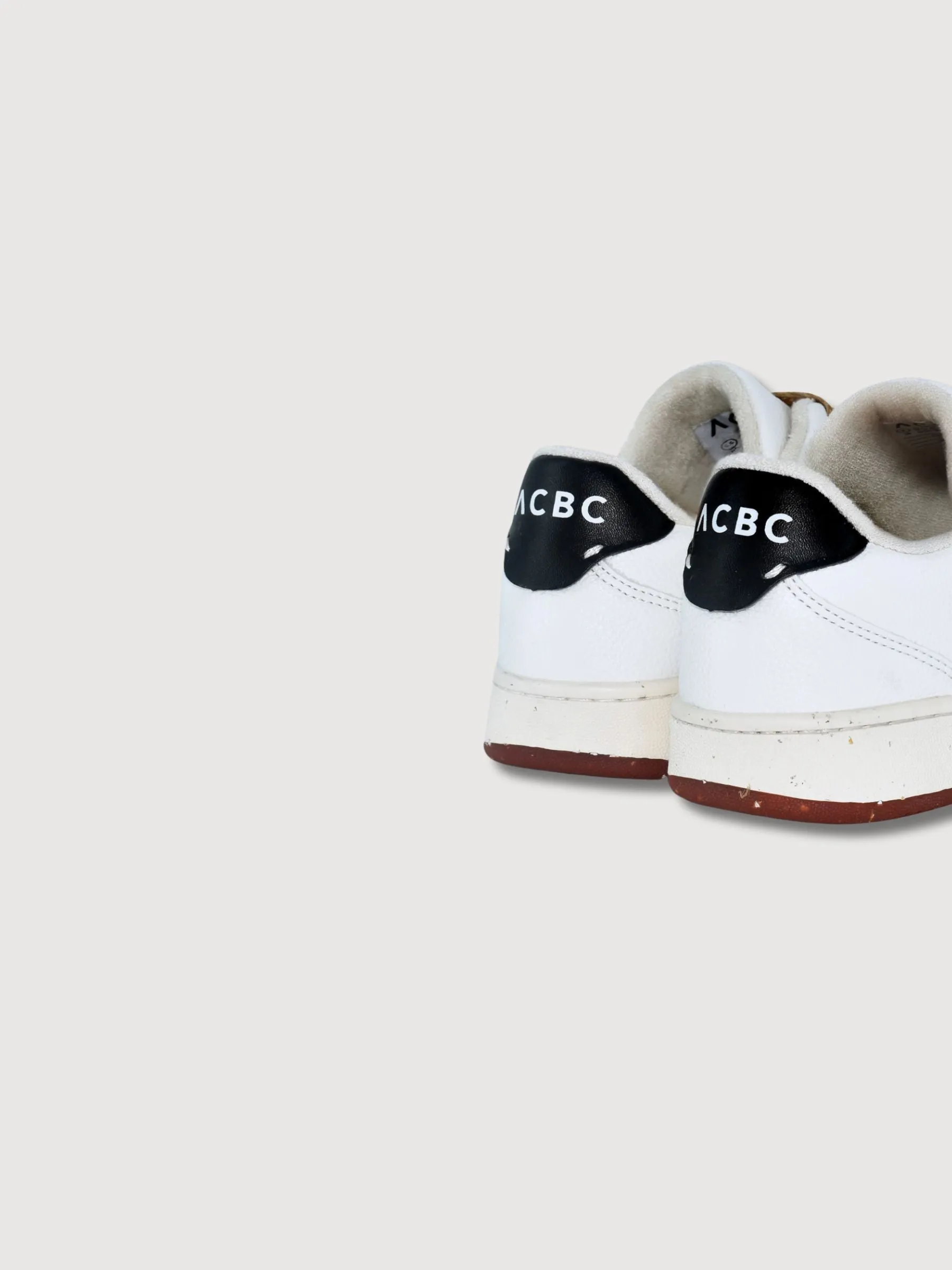 Sneaker Evergreen White/Black Vegan Leather | ACBC