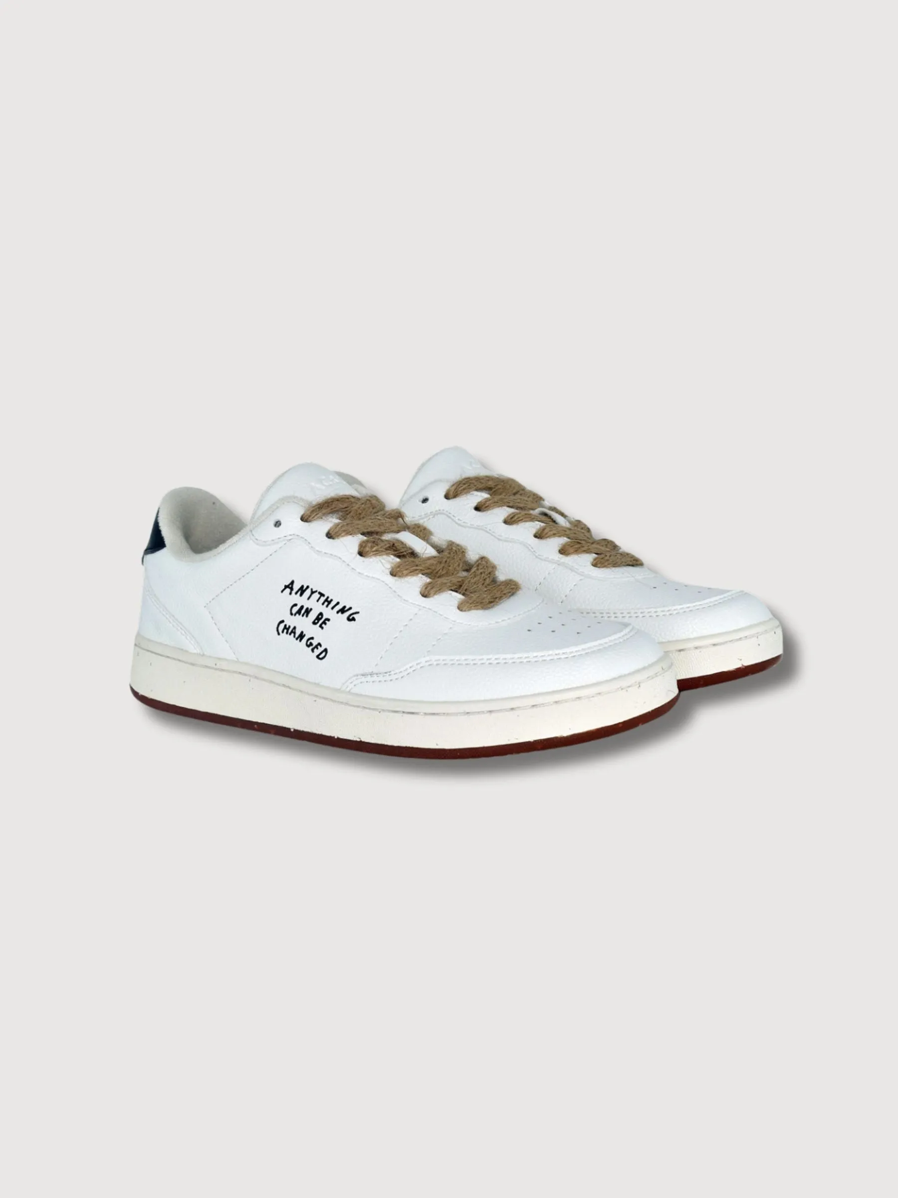 Sneaker Evergreen White/Black Vegan Leather | ACBC