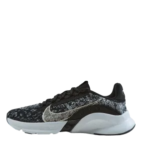 SuperRep Go 3 Flyknit Next Nature Women's Training Shoes BLACK/METALLIC SILVER-WHITE