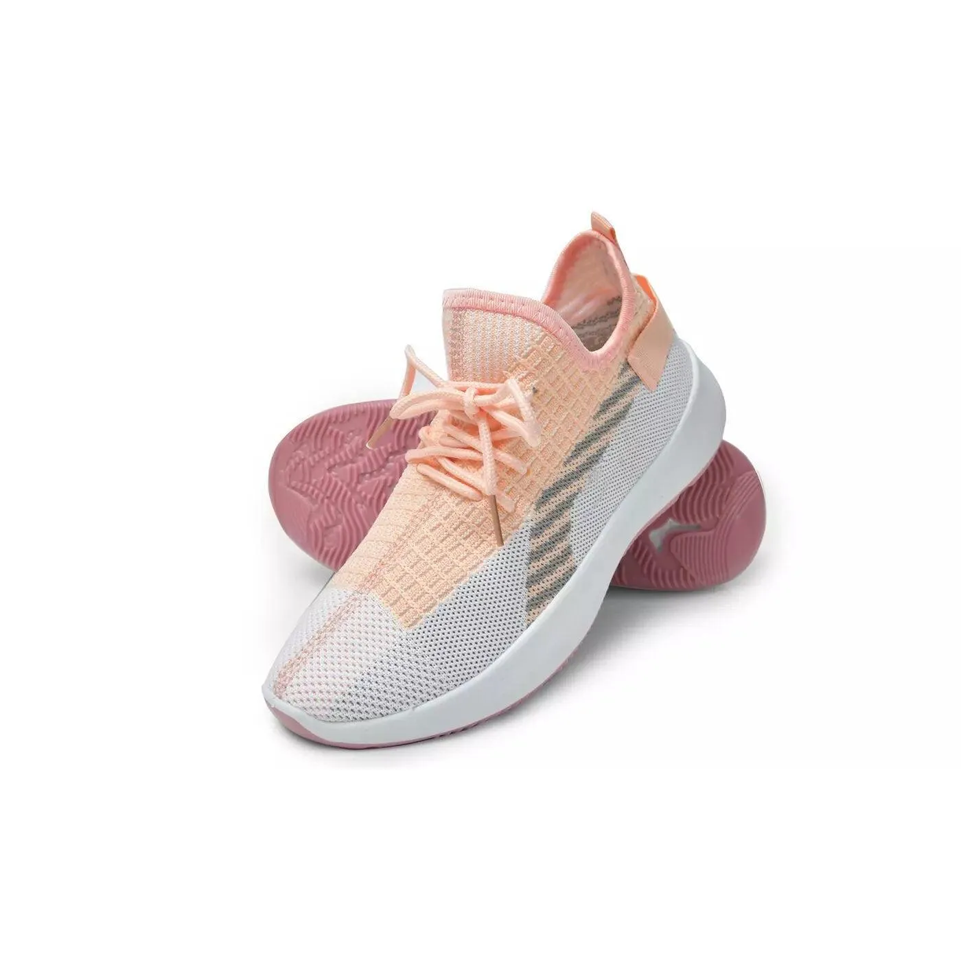 Women's Pink Stripe Detail Mesh Trainers