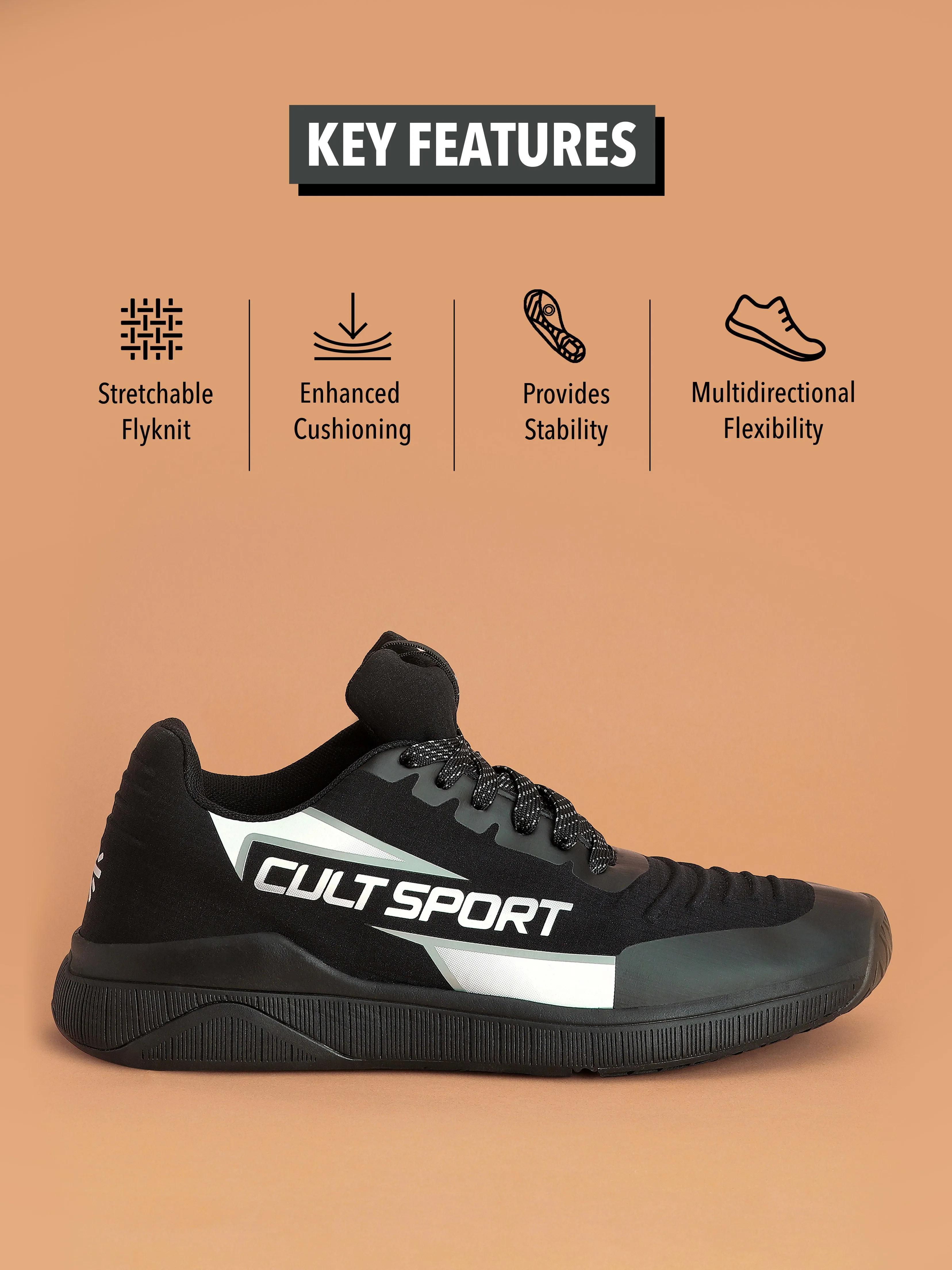 X1 Men Training Shoes - Black